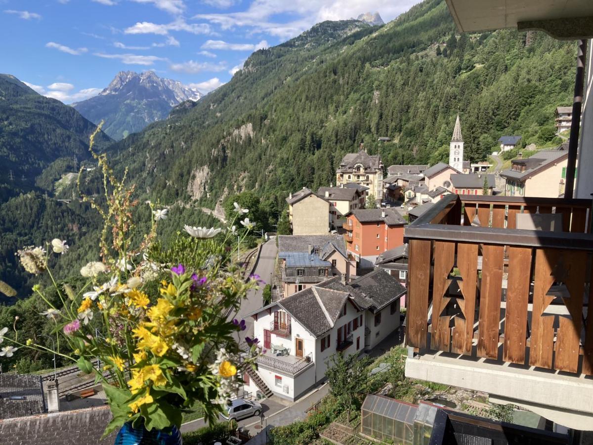 Bel Appartement 2.5 Pieces Avec Balcon, Magnifique Vue Sur Le Glacier Des Grands Finhaut Dış mekan fotoğraf